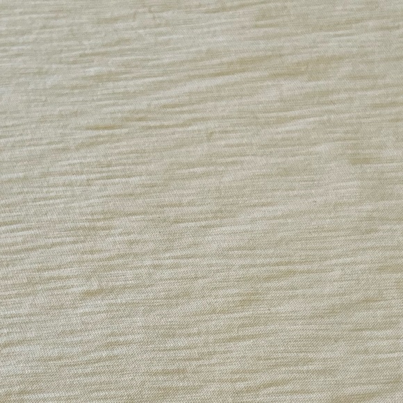 EUC NATION LTD 100% Pima Cotton Scoop Neck Short Rolled Sleeve T-Shirt L Cream - Picture 4 of 9